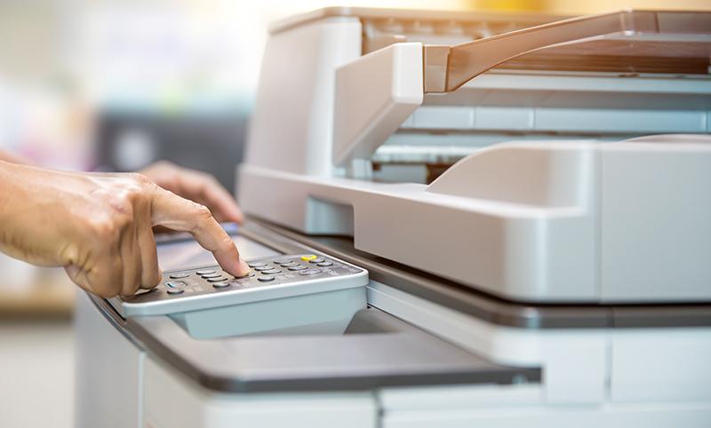 Copier,Printer,,Close,Up,Hand,Office,Man,Press,Copy,Button