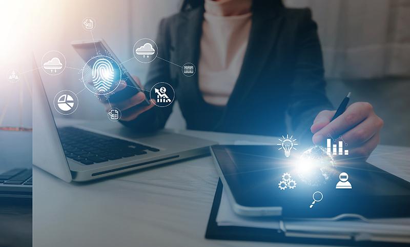 Fingerprint,Biometric,Digital,Scan,Technology.,Graphic,Interface,Showing,Man,Finger